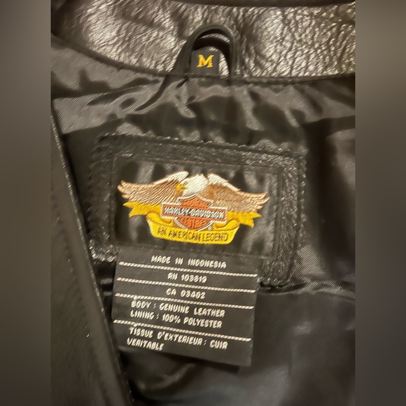 Harley Davidson Men’s Leather Vest Size Medium Excellent - Picture 10 of 14